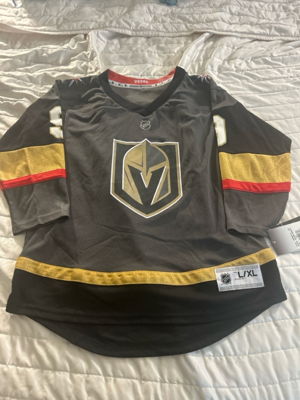 Vegas Golden Knights Eichel #9 Jersey Youth L/XL Fits Adult Small NWT
